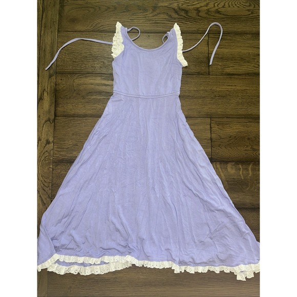 Omi Jo Blossom purple Empire Maxi Dress Toddler 3 Runs Big Fairy Whimsical WDW - Picture 1 of 6